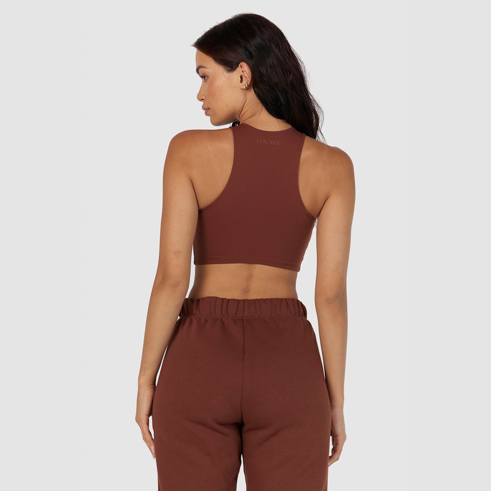 Lounge Underwear 365 Second Skin Racerback Top Suklaa | 865703SVU