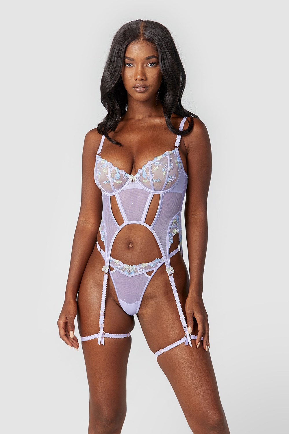 Lounge Underwear Amelia Intimates Set Lilac | 791648ZCR