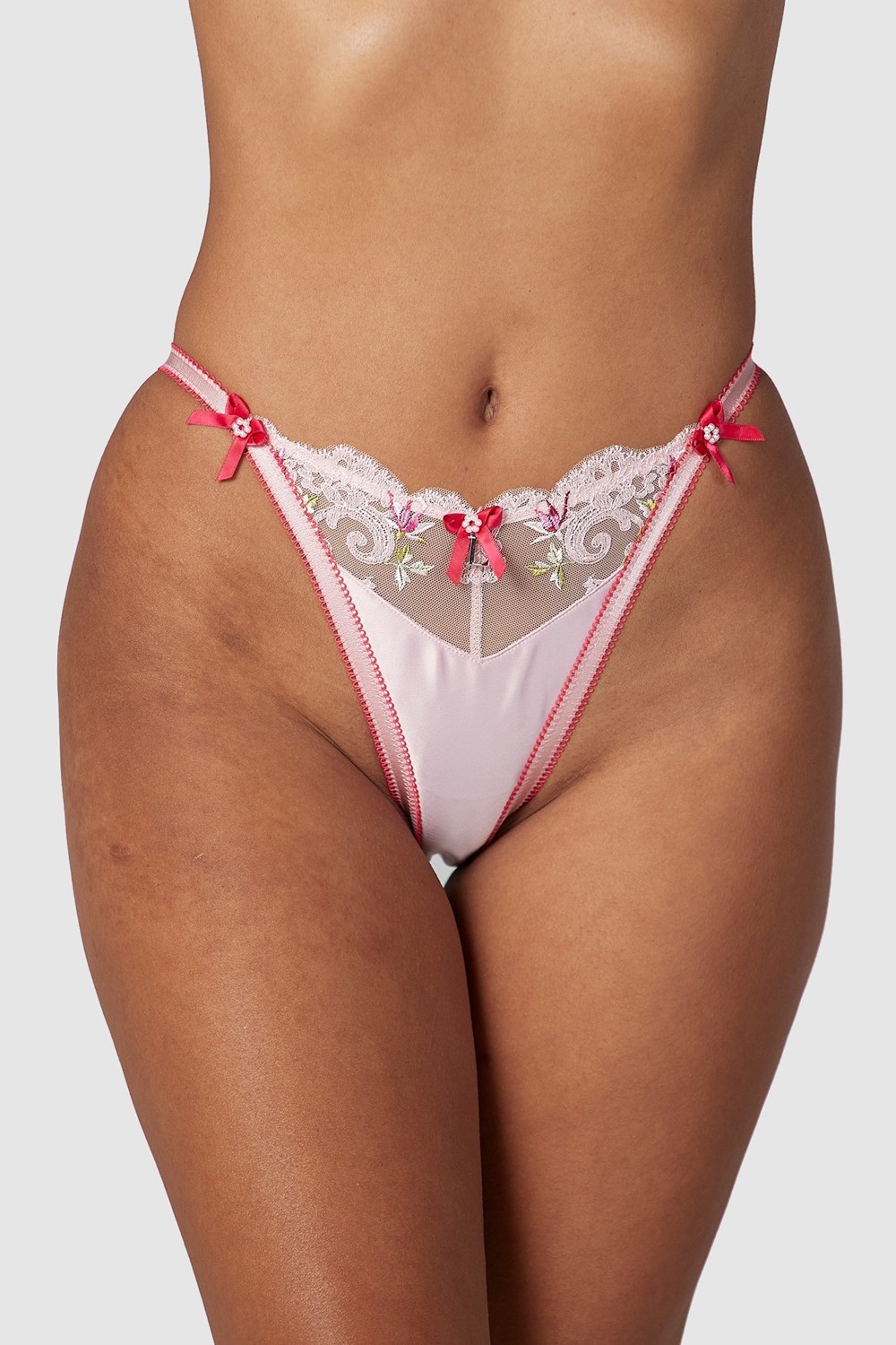 Lounge Underwear Bloom Embroidered Briefs Pinkki | 695321MLB