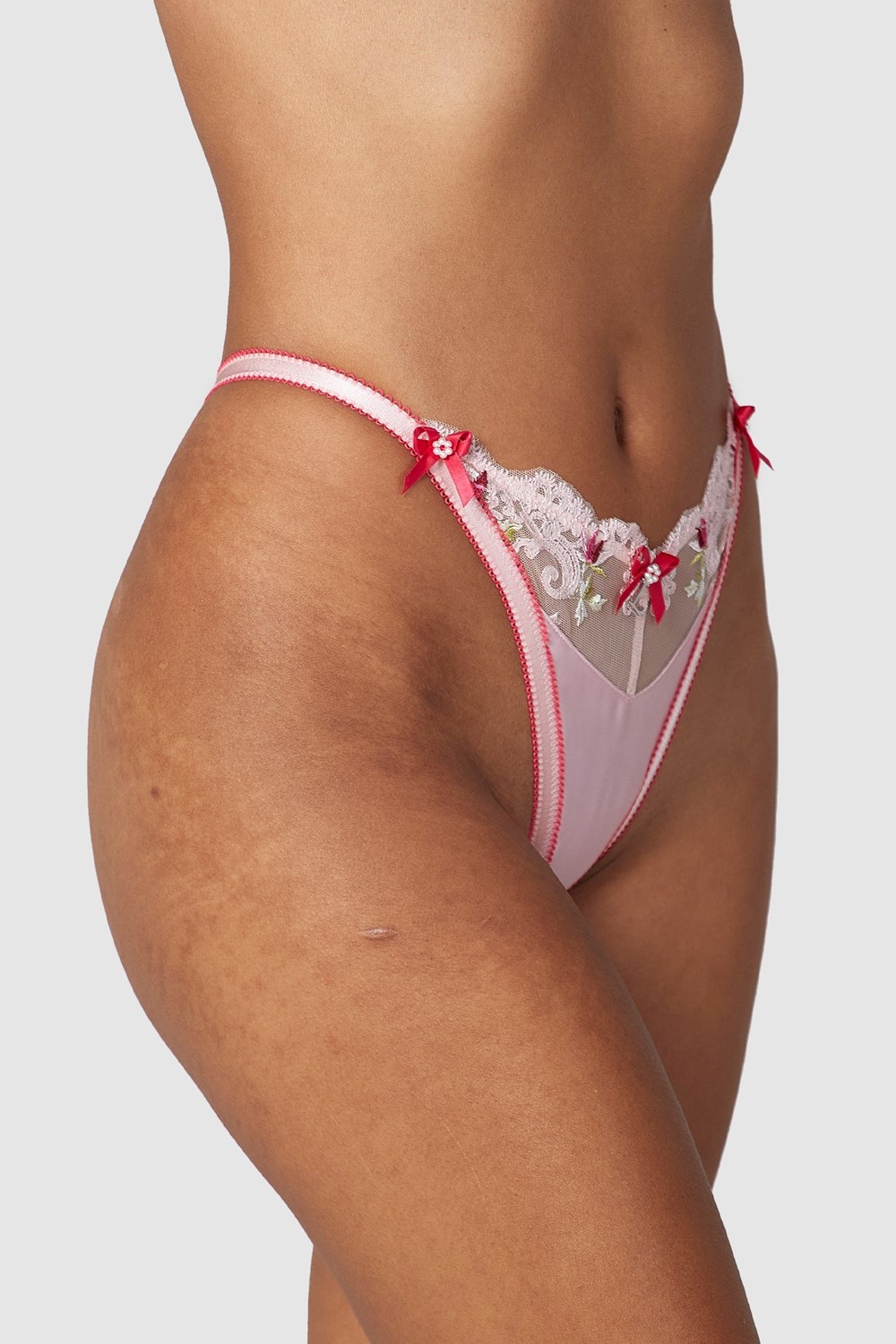 Lounge Underwear Bloom Embroidered G-string Pinkki | 874012ZTS