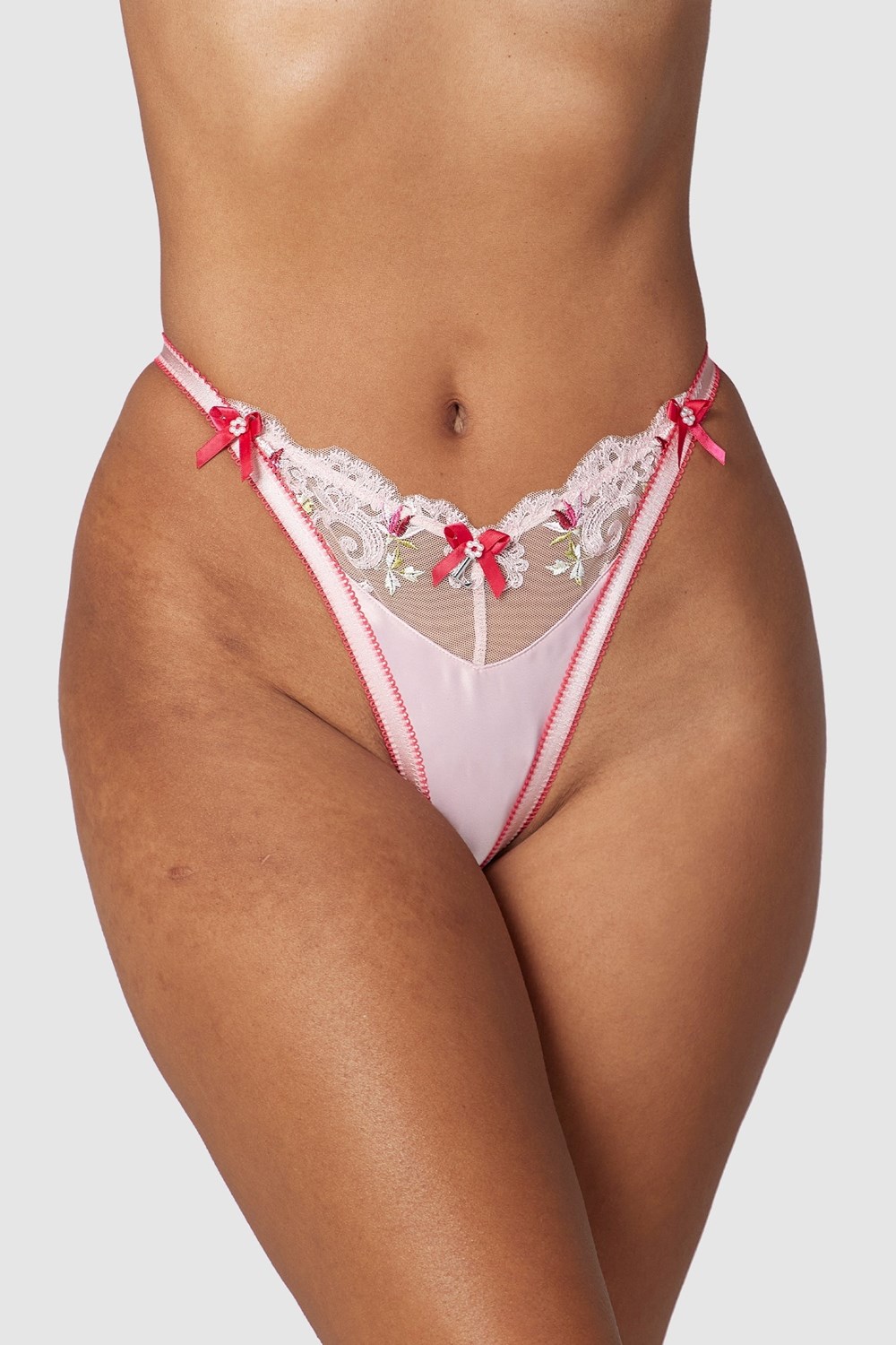 Lounge Underwear Bloom Embroidered G-string Pinkki | 874012ZTS