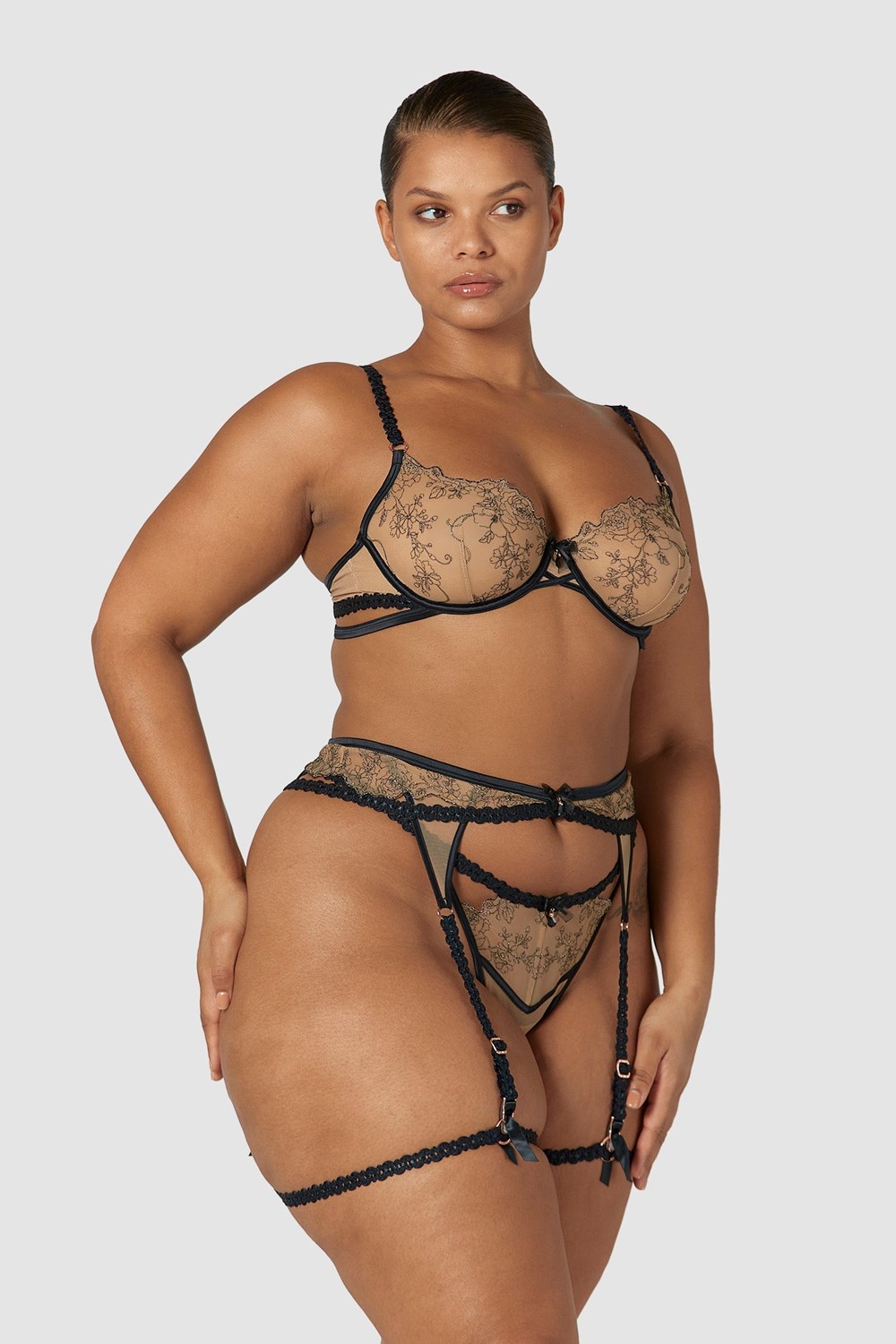 Lounge Underwear Catherine Intimates Set Mustat | 265378MUP