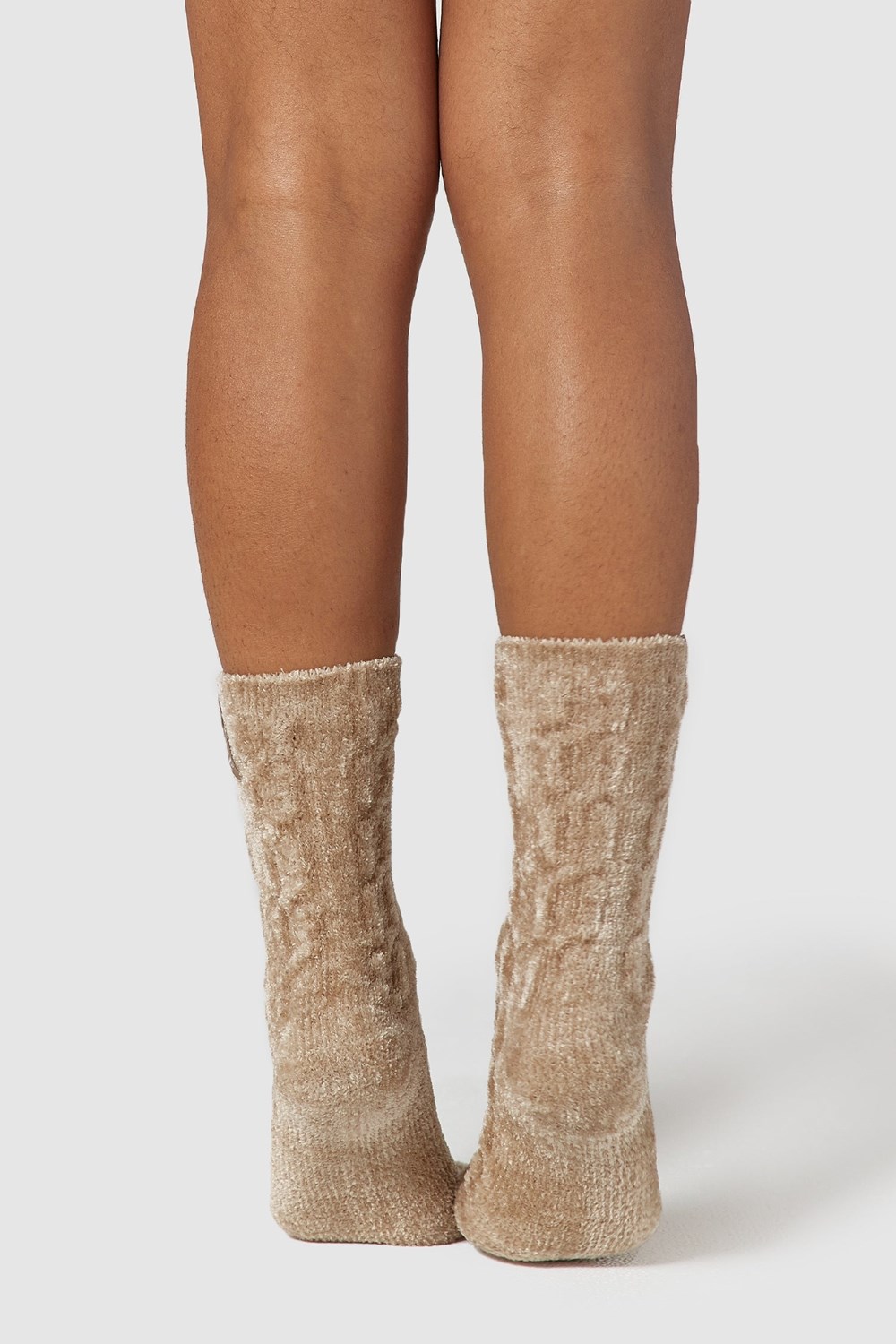 Lounge Underwear Chenille Neulottu Socks Mink | 479615MET