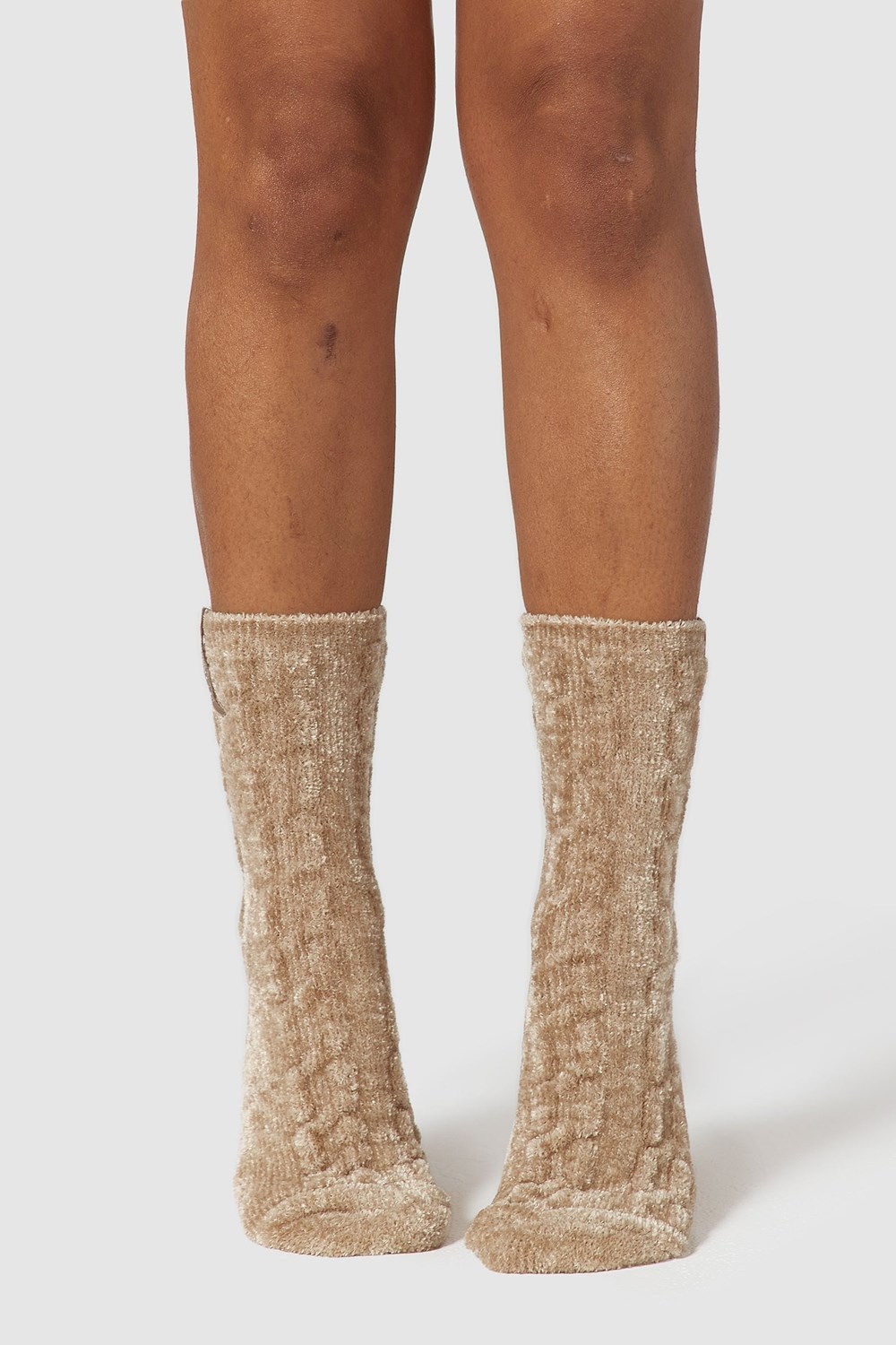 Lounge Underwear Chenille Neulottu Socks Mink | 479615MET