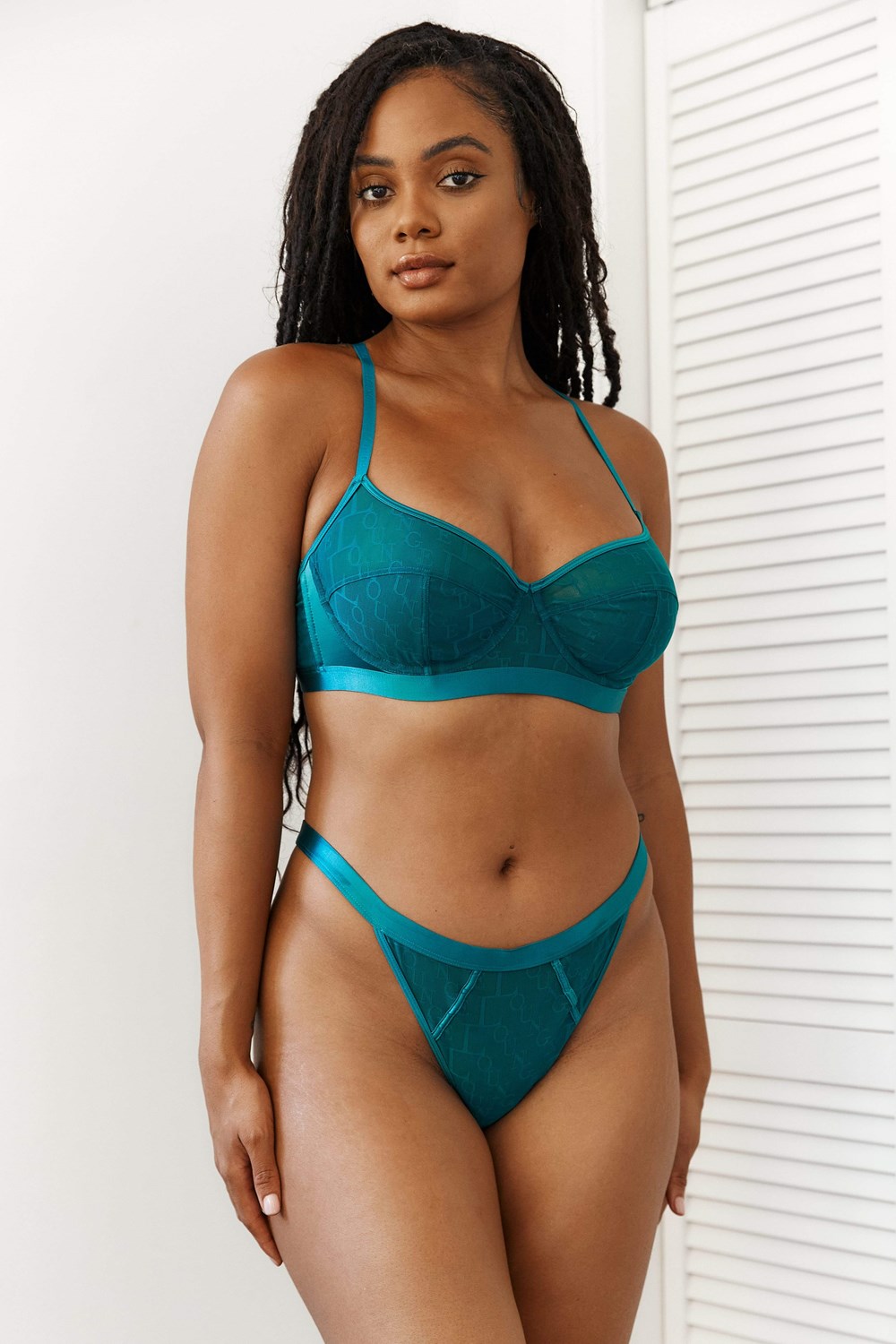 Lounge Underwear Chic Balcony Bra & Ranne Set Turkoosi | 648190YON