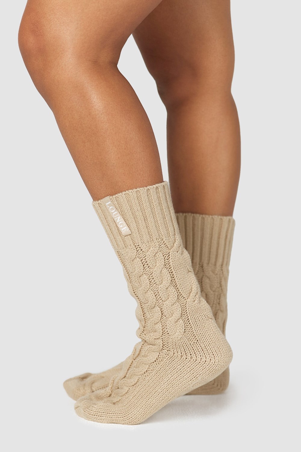 Lounge Underwear Cosy Neulottu Socks Mink | 619052CUV