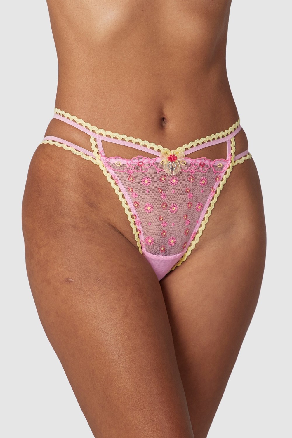 Lounge Underwear Daisy Embroidered Briefs Pinkki | 023417XEA