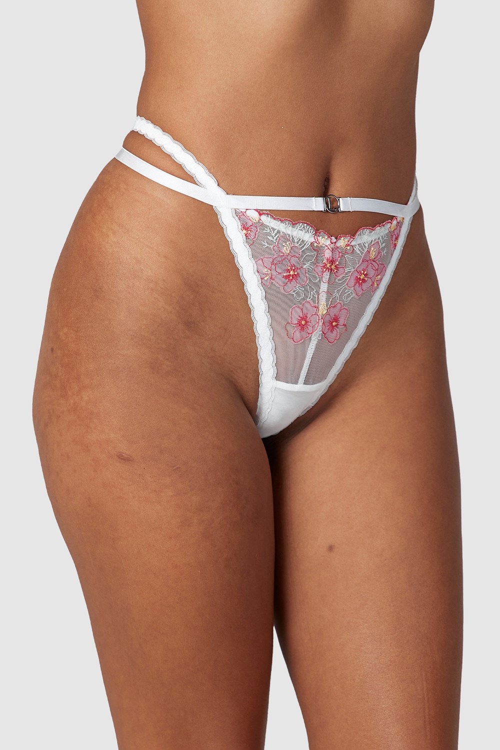 Lounge Underwear Ditsy Embroidered G-string Valkoinen | 246709SVN