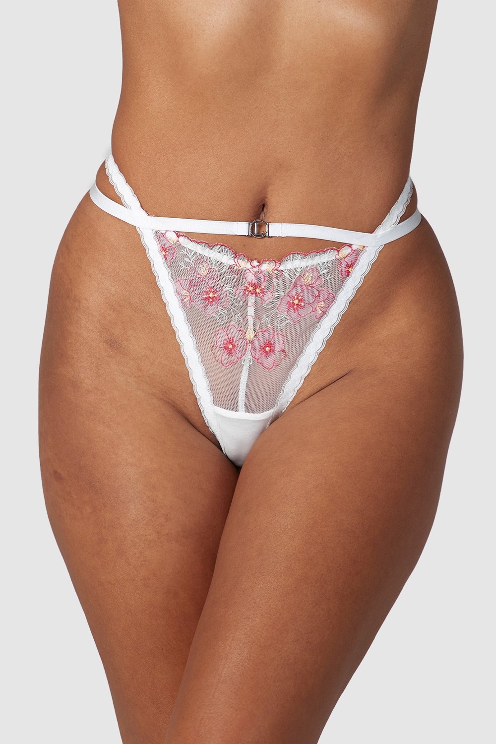 Lounge Underwear Ditsy Embroidered G-string Valkoinen | 246709SVN