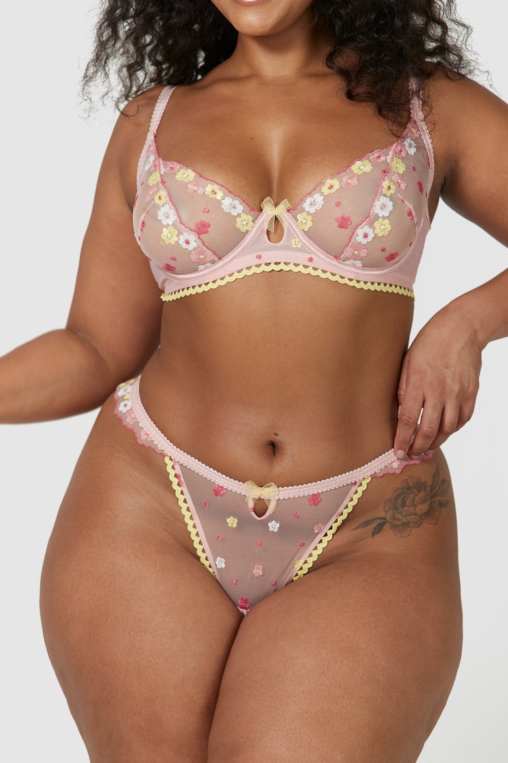 Lounge Underwear Fleur Balcony Bra & Ranne Set Pinkki | 180736EOV