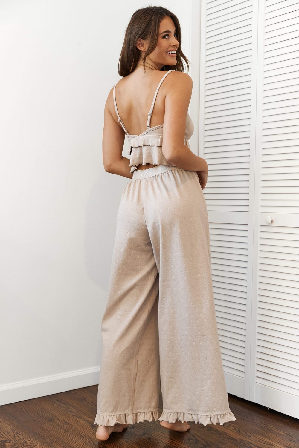 Lounge Underwear Frill Pajama Trousers Mink | 803175DHW