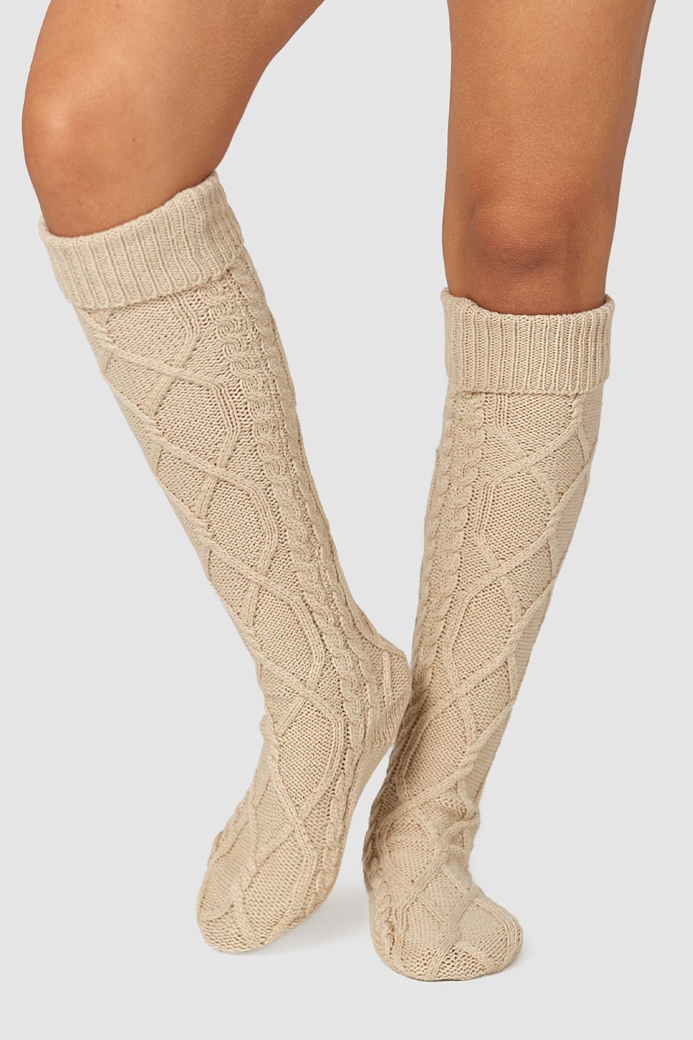 Lounge Underwear Knee-High Cosy Neulottu Socks Mink | 392610WAO