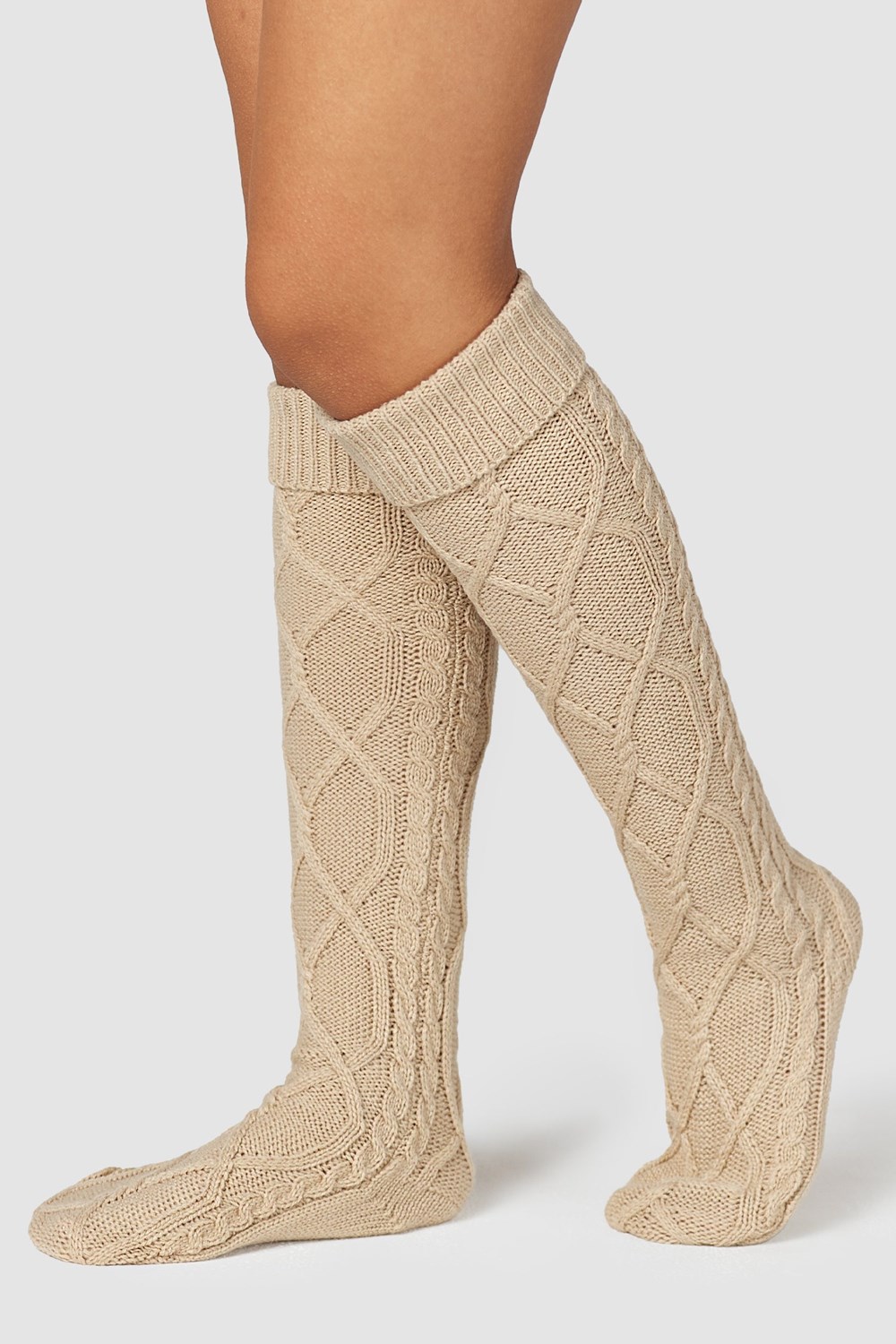 Lounge Underwear Knee-High Cosy Neulottu Socks Mink | 392610WAO