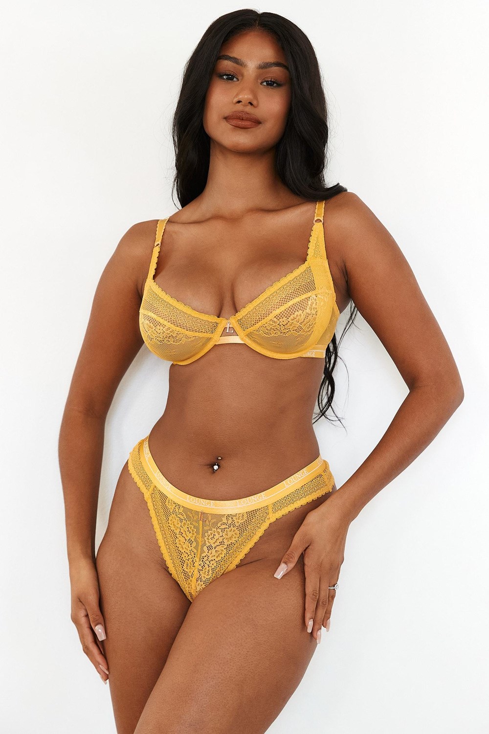 Lounge Underwear Liberty Balcony Bra & Ranne/Briefs Set Sinapinkeltainen | 584302TOX