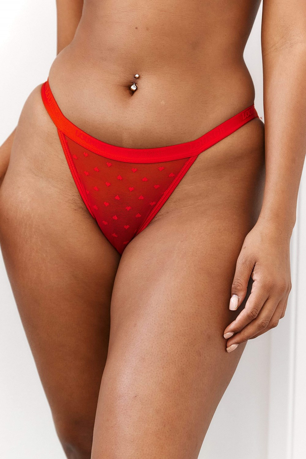 Lounge Underwear Love Heart Mesh Triangle Briefs Punainen | 026451BEU