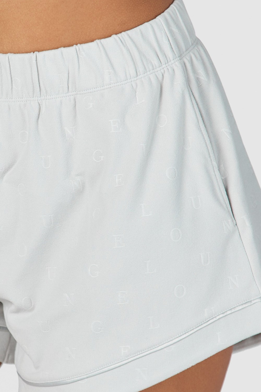 Lounge Underwear Luxury Embossed Pajama Shorts Frost | 590647QDF