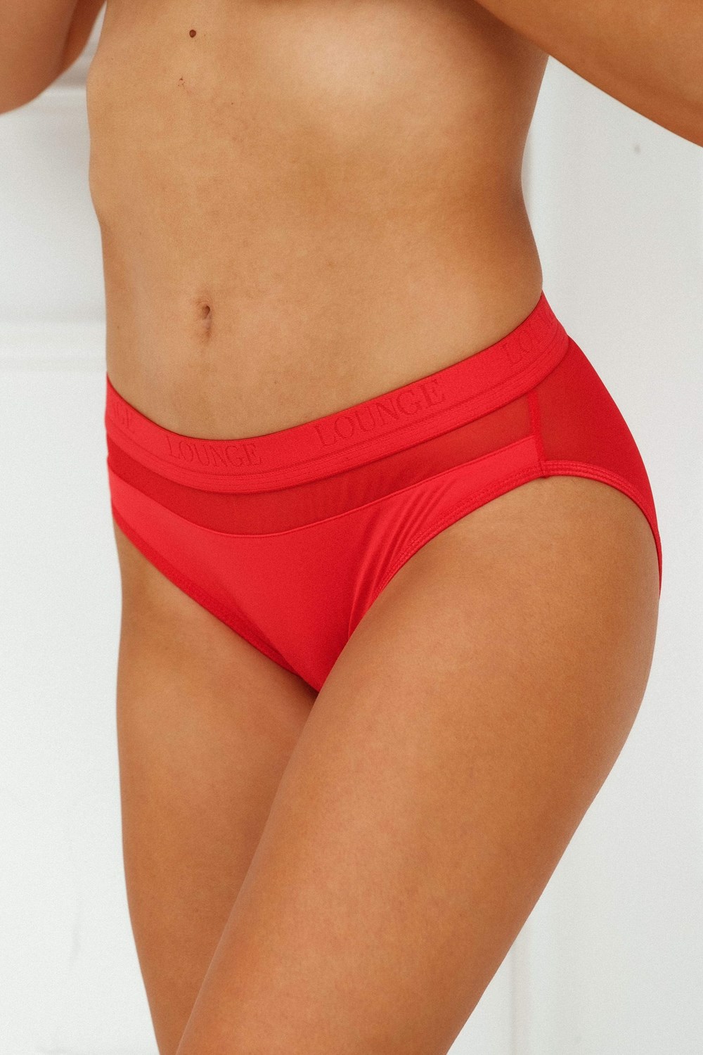 Lounge Underwear Mesh Briefs Punainen | 475236RSZ