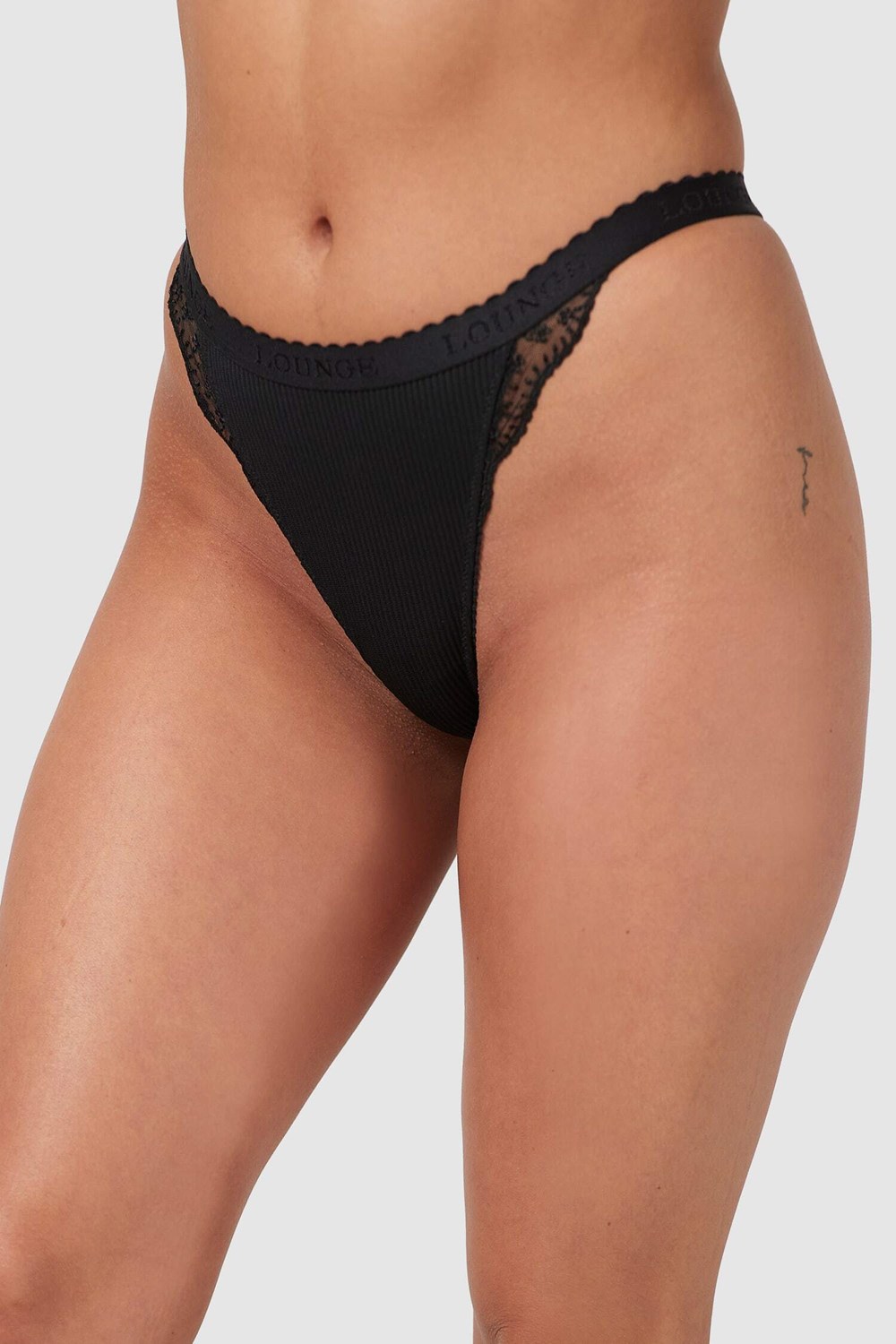 Lounge Underwear Ribbed Ranne Mustat | 415830MKW