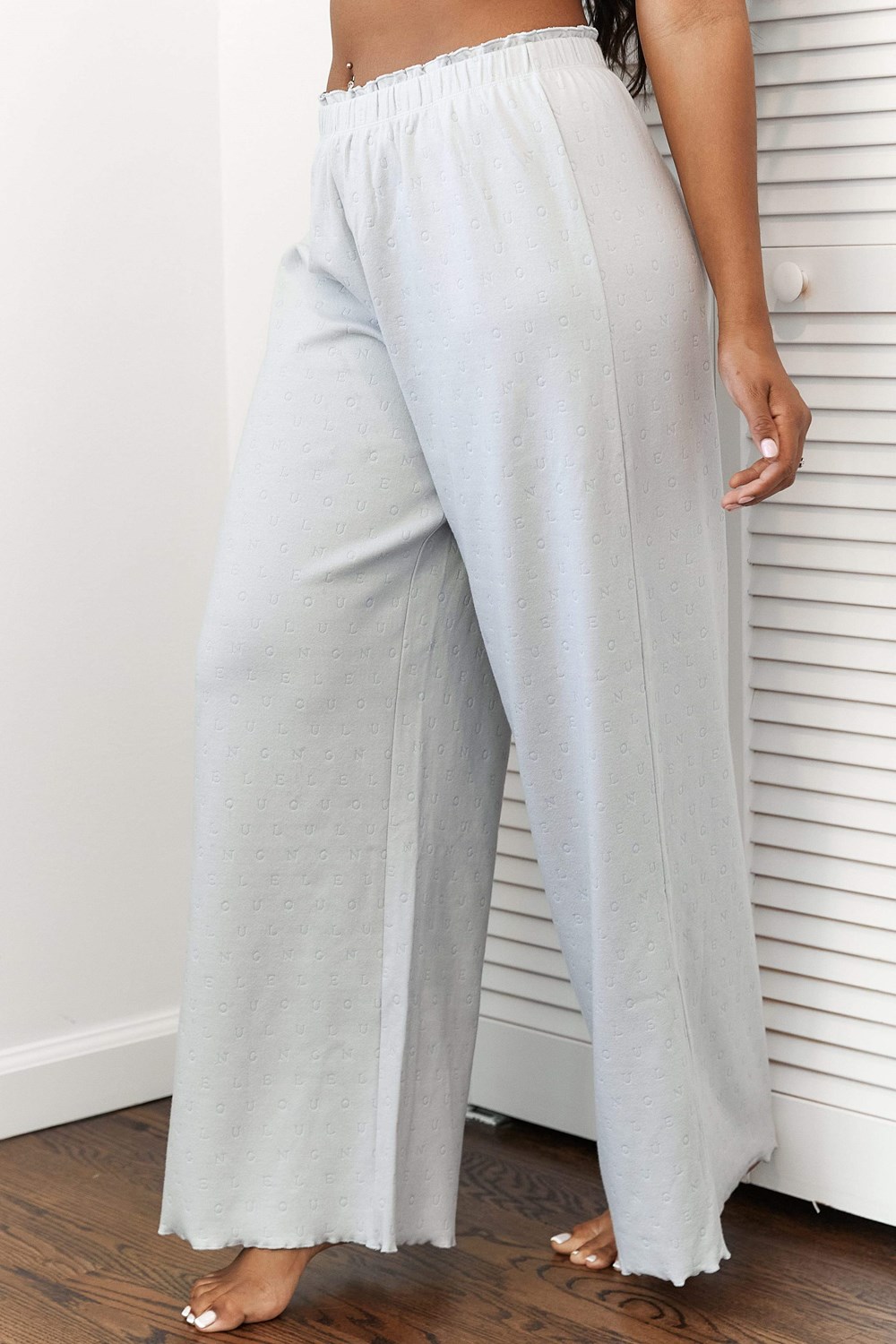 Lounge Underwear Ruffle Pajama Trousers Frost | 978635QUP