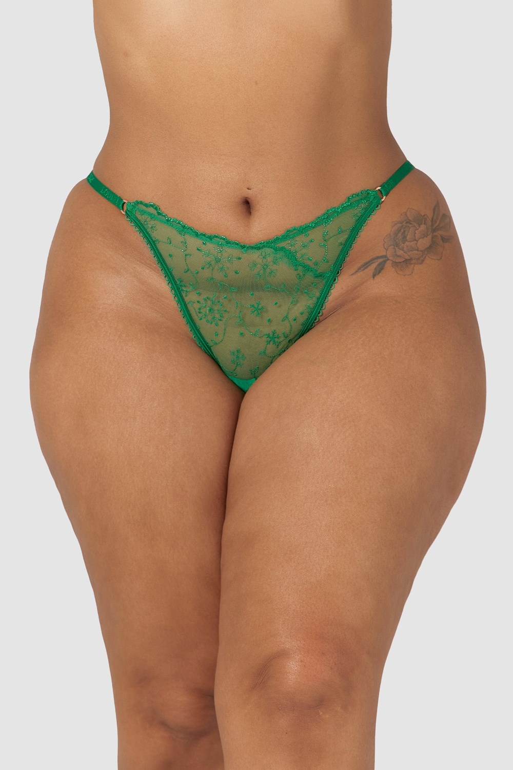 Lounge Underwear Slinky Open Back Briefs Emerald | 465209RXE