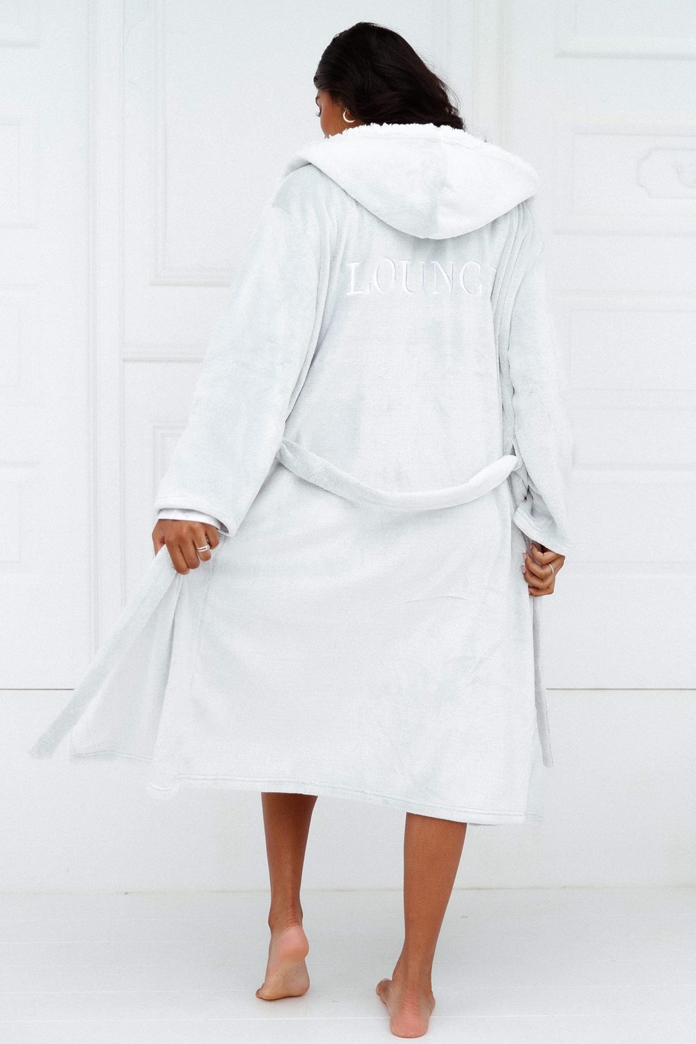 Lounge Underwear So Soft Luxury Dressing Gown Harmaat | 328905HJX