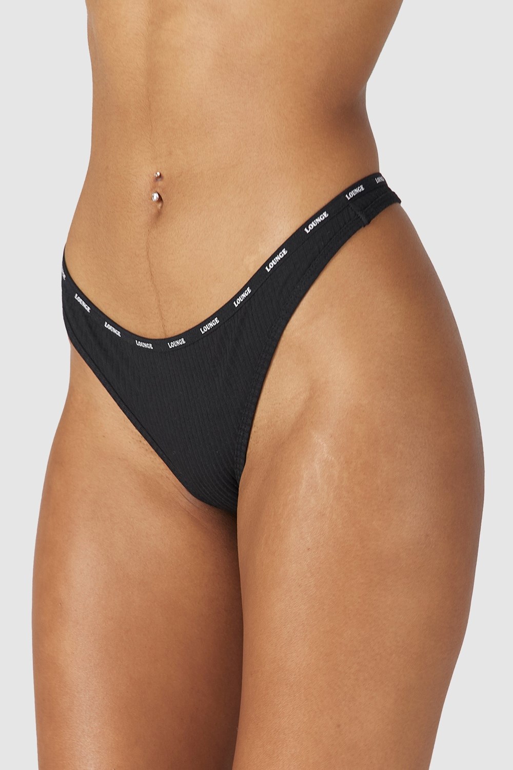 Lounge Underwear So Soft Ribbed Ranne Mustat | 301529OAS