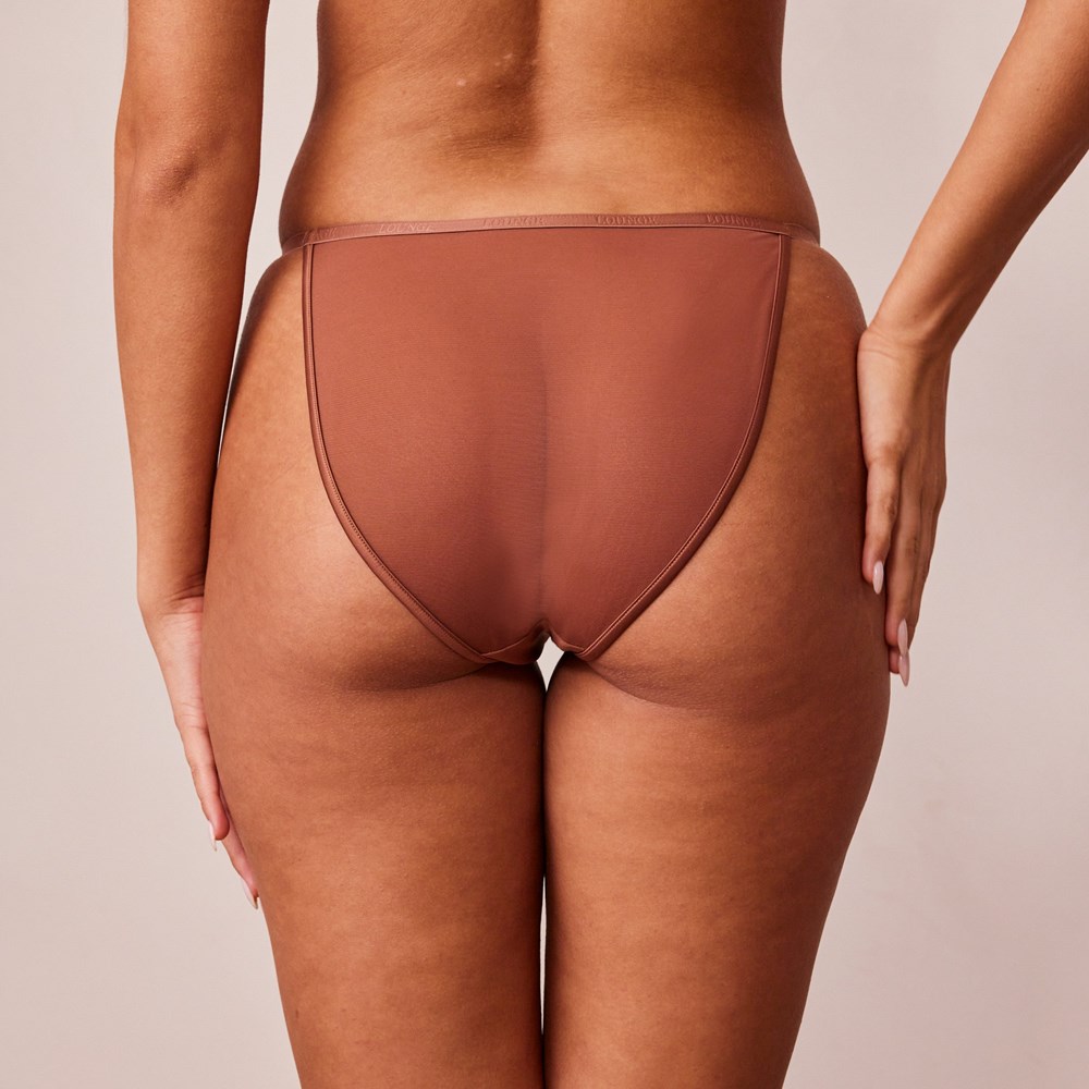 Lounge Underwear Soft Satin Briefs Mocha | 275681MTU