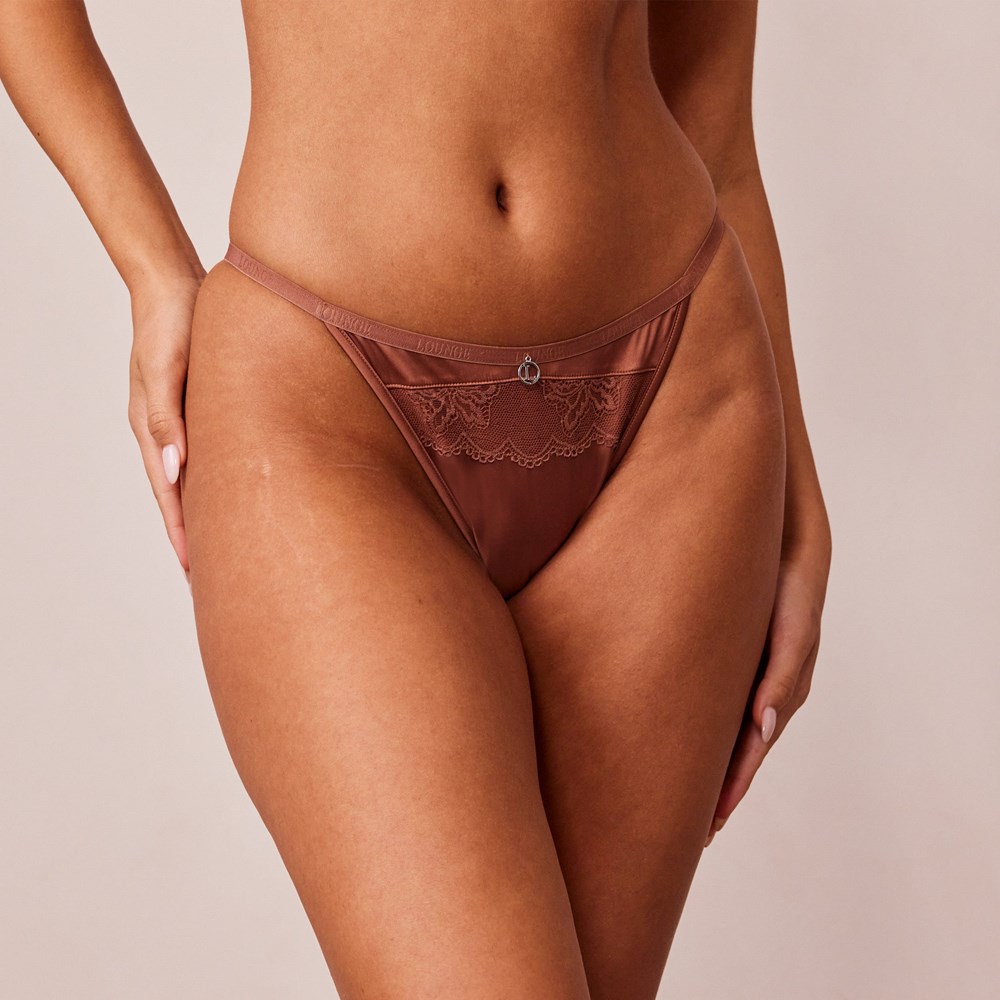 Lounge Underwear Soft Satin Briefs Mocha | 275681MTU