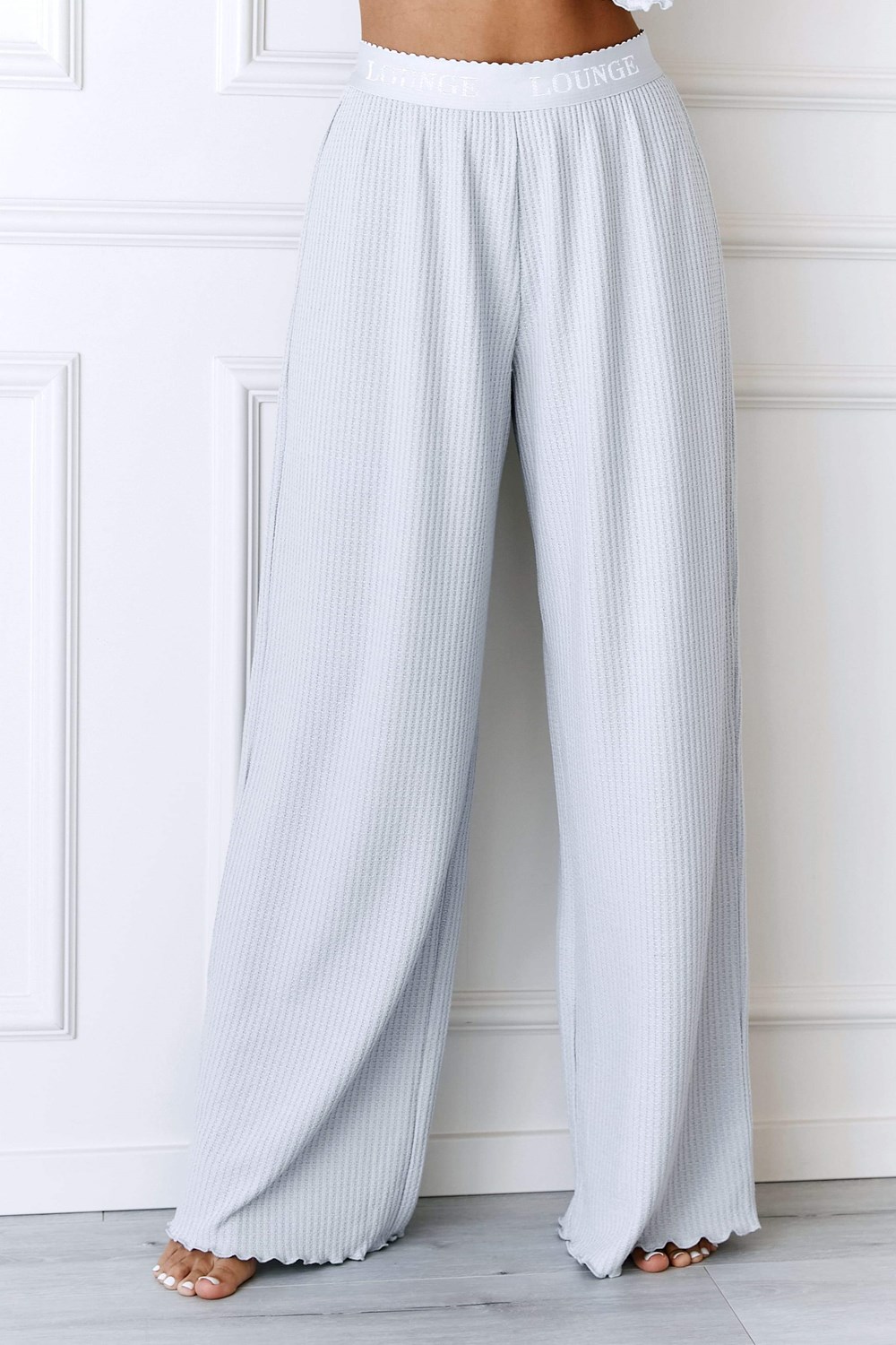 Lounge Underwear Soft Waffle Pajama Trousers Frost | 097231ADJ