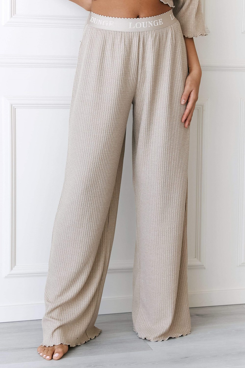 Lounge Underwear Soft Waffle Pajama Trousers Mink | 257469EIK