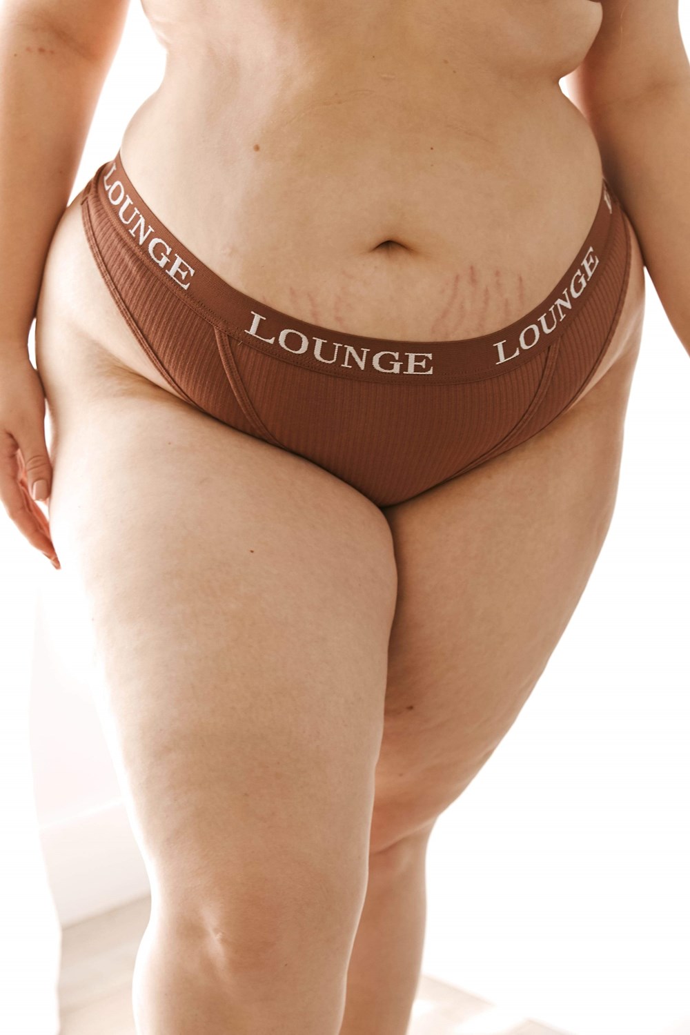 Lounge Underwear Ultra Mukavuus Ribbed Ranne Mocha | 342695CBR