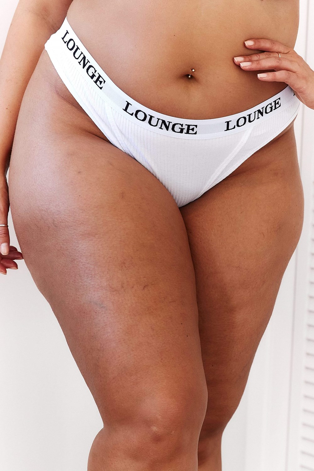 Lounge Underwear Ultra Mukavuus Ribbed Ranne Valkoinen | 472081OFJ