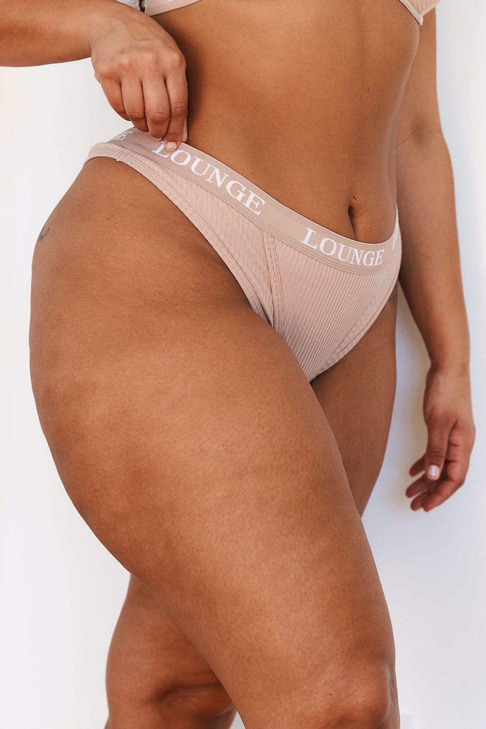 Lounge Underwear Ultra Mukavuus Ribbed Ranne Taupe | 531029LUW