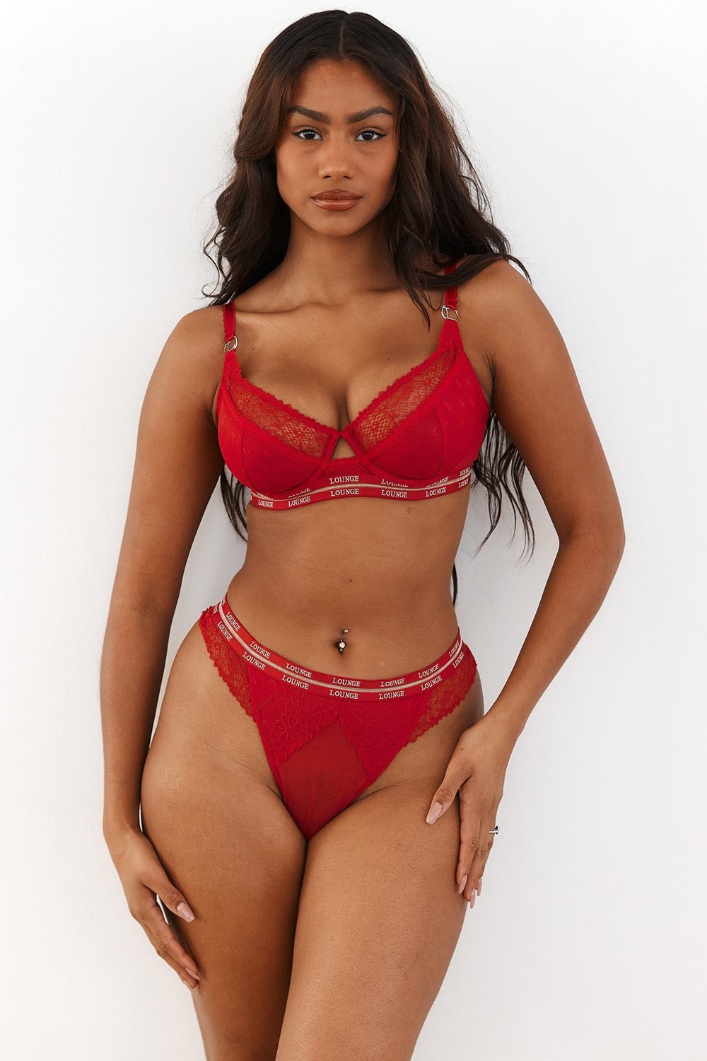 Lounge Underwear Vogue Balcony Bra & Ranne/Briefs Set Viininpunainen | 218069KEZ