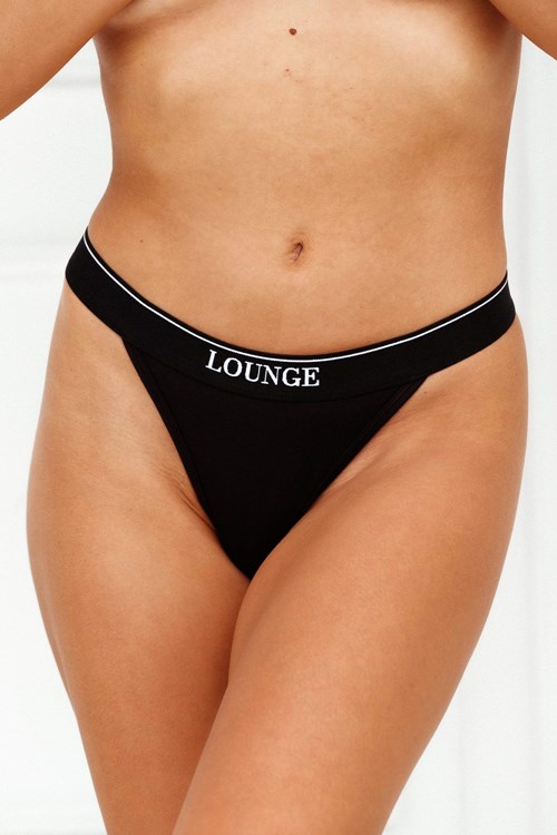 Lounge Underwear Bamboo Minimal Triangle Ranne Mustat | 512439BRS