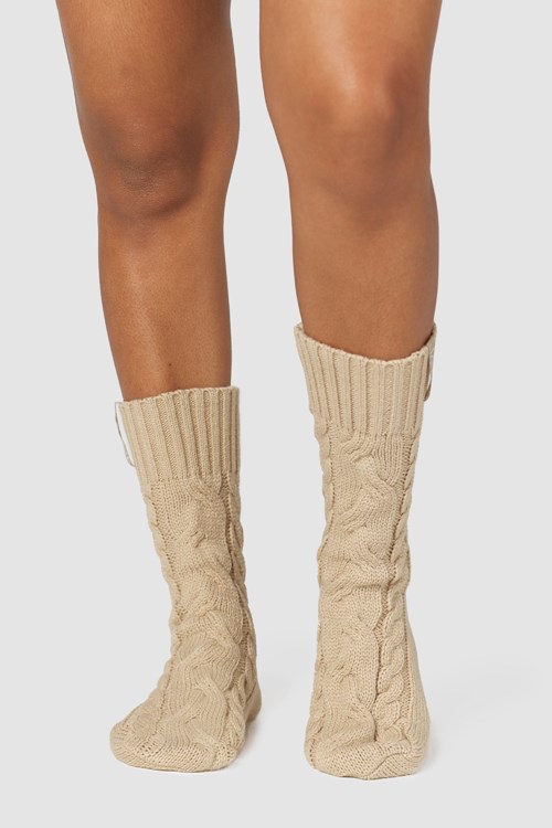 Lounge Underwear Cosy Neulottu Socks Mink | 619052CUV