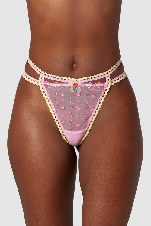 Lounge Underwear Daisy Embroidered Ranne Pinkki | 251796MOI