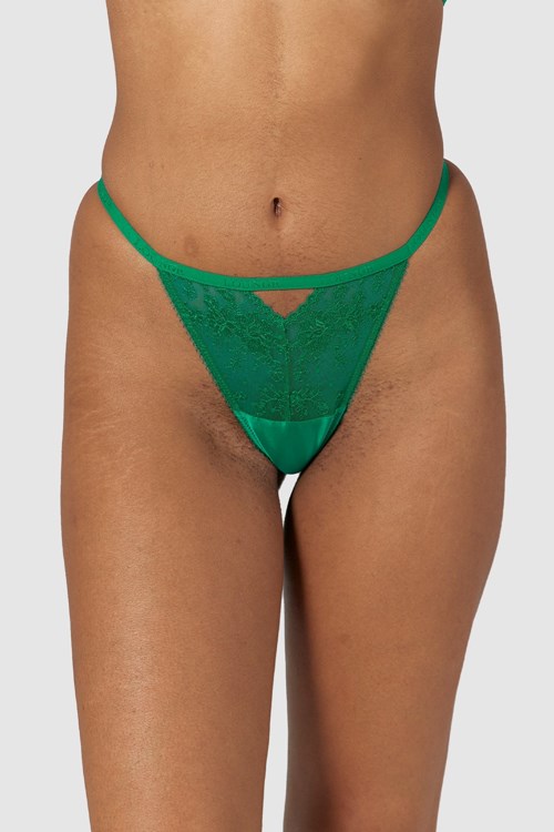 Lounge Underwear Flirt G-string Emerald | 540983TZN