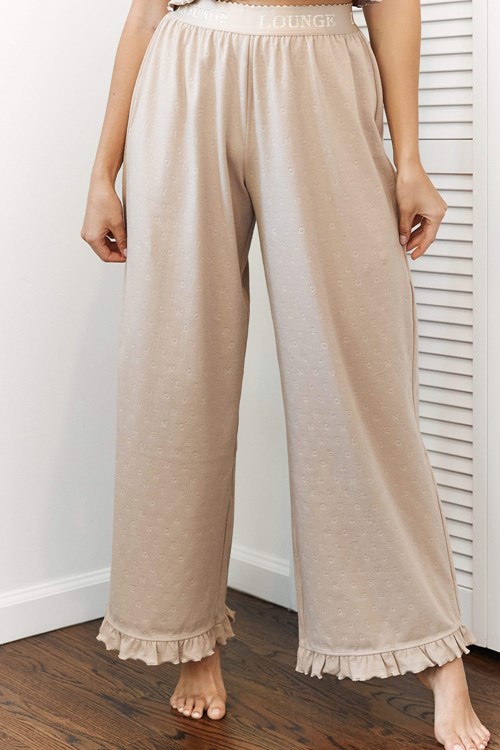 Lounge Underwear Frill Pajama Trousers Mink | 803175DHW