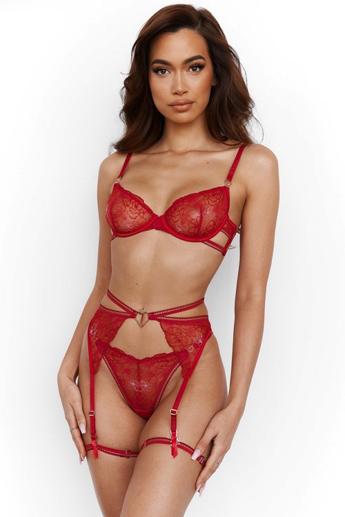 Lounge Underwear Gabriella Intimates Set Viininpunainen | 631850RZD