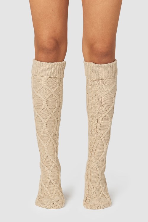 Lounge Underwear Knee-High Cosy Neulottu Socks Mink | 392610WAO