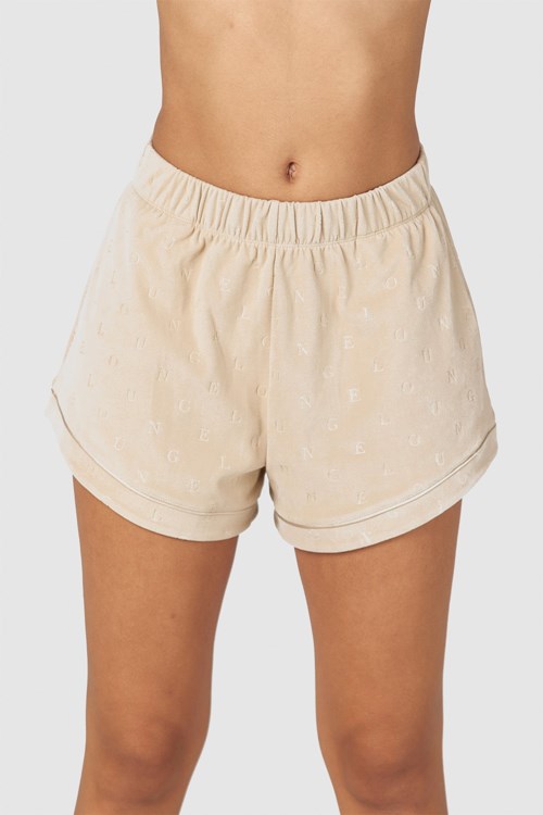 Lounge Underwear Luxury Embossed Pajama Shorts Mink | 087395MWV