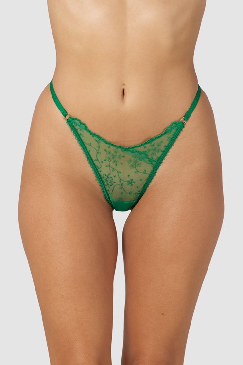 Lounge Underwear Slinky Open Back Briefs Emerald | 465209RXE