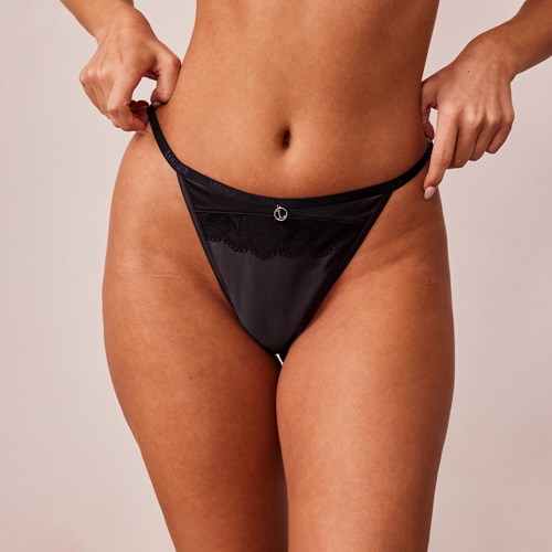 Lounge Underwear Soft Satin Ranne Mustat | 794658OUV