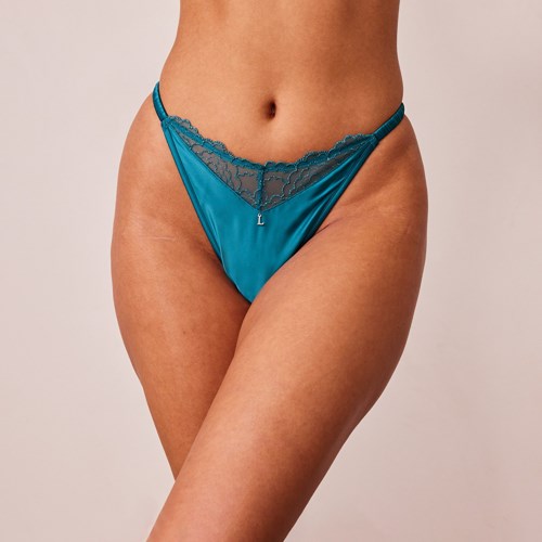 Lounge Underwear Tikattu Pitsi G-string Turkoosi | 507462PLI