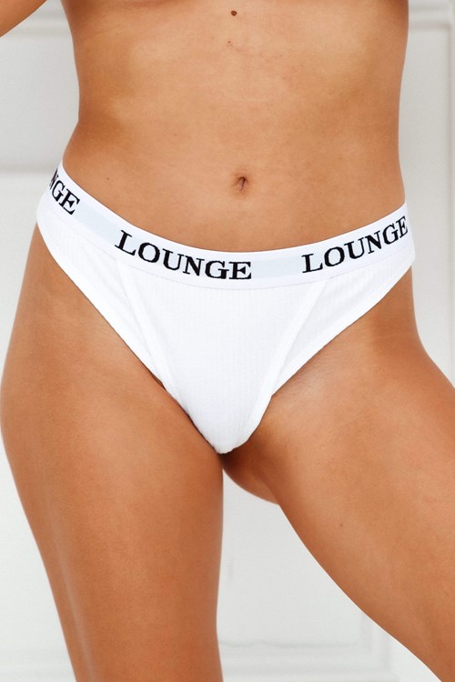 Lounge Underwear Ultra Mukavuus Ribbed Ranne Valkoinen | 472081OFJ