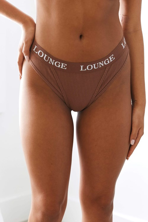 Lounge Underwear Ultra Mukavuus Ribbed Ranne Mocha | 971342PXM